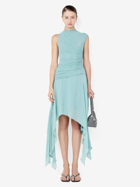 Bec + Bridge Nico Midi Dress in Teal - size Aus 10/US 6