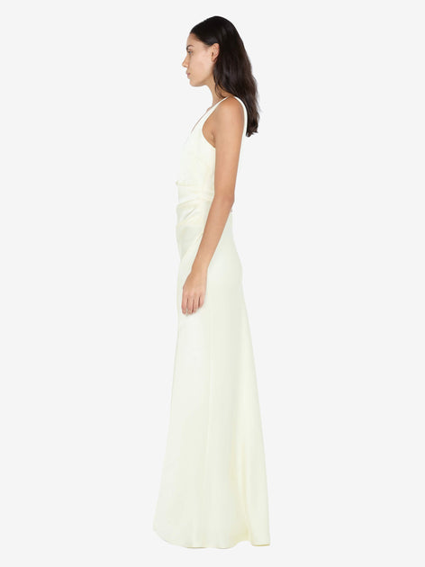 Dreamer Square Neck Dress in Ice Yellow