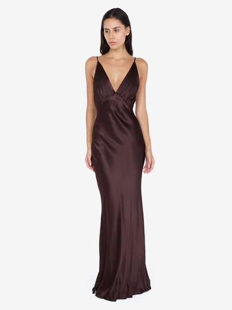 bec and bridge moon dance v maxi dress Moon Dance V Maxi Dress in Dark Chocolate