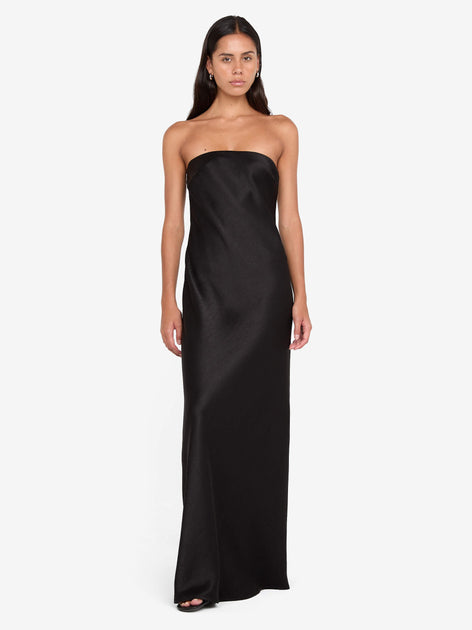 Austen Strapless Maxi Dress in Black