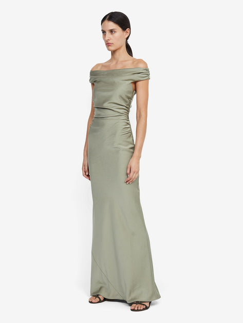 Eternity Off Shoulder Maxi in Sage - Bec + Bridge 10