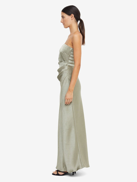 drop waist maxi dress green Carelle
