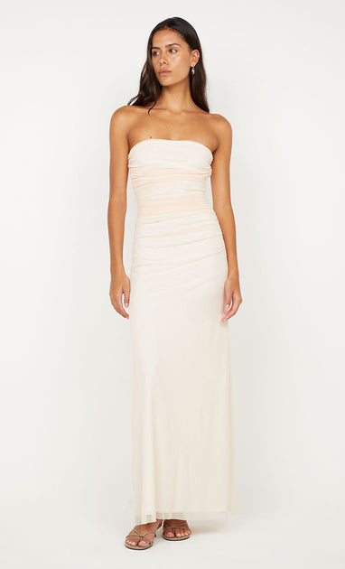 white christmas dresses Bec + Bridge | Mari Lou Knot Dress - Peach main image 1