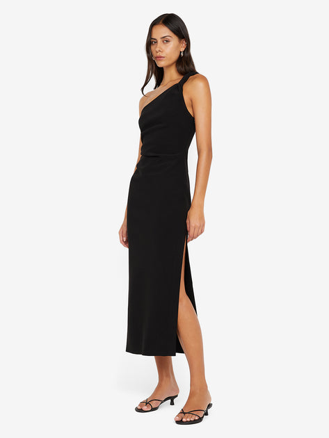 ARIVEN ASYM MIDI DRESS - BLACK BEC + BRIDGE US ARIVEN ASYM MIDI DRESS - BLACK BEC + BRIDGE US