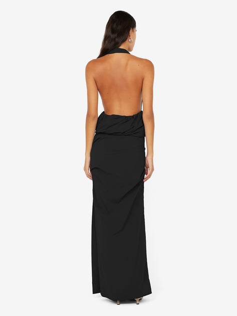 black maxi bubble dress Priscilla Bubble MAXI Dress - Black