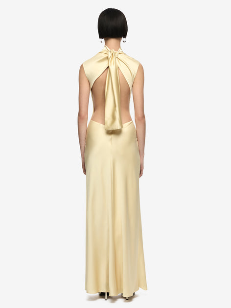 the woman in the gold dress movie GIA ASYM MAXI Dress - Wheat main image 0
