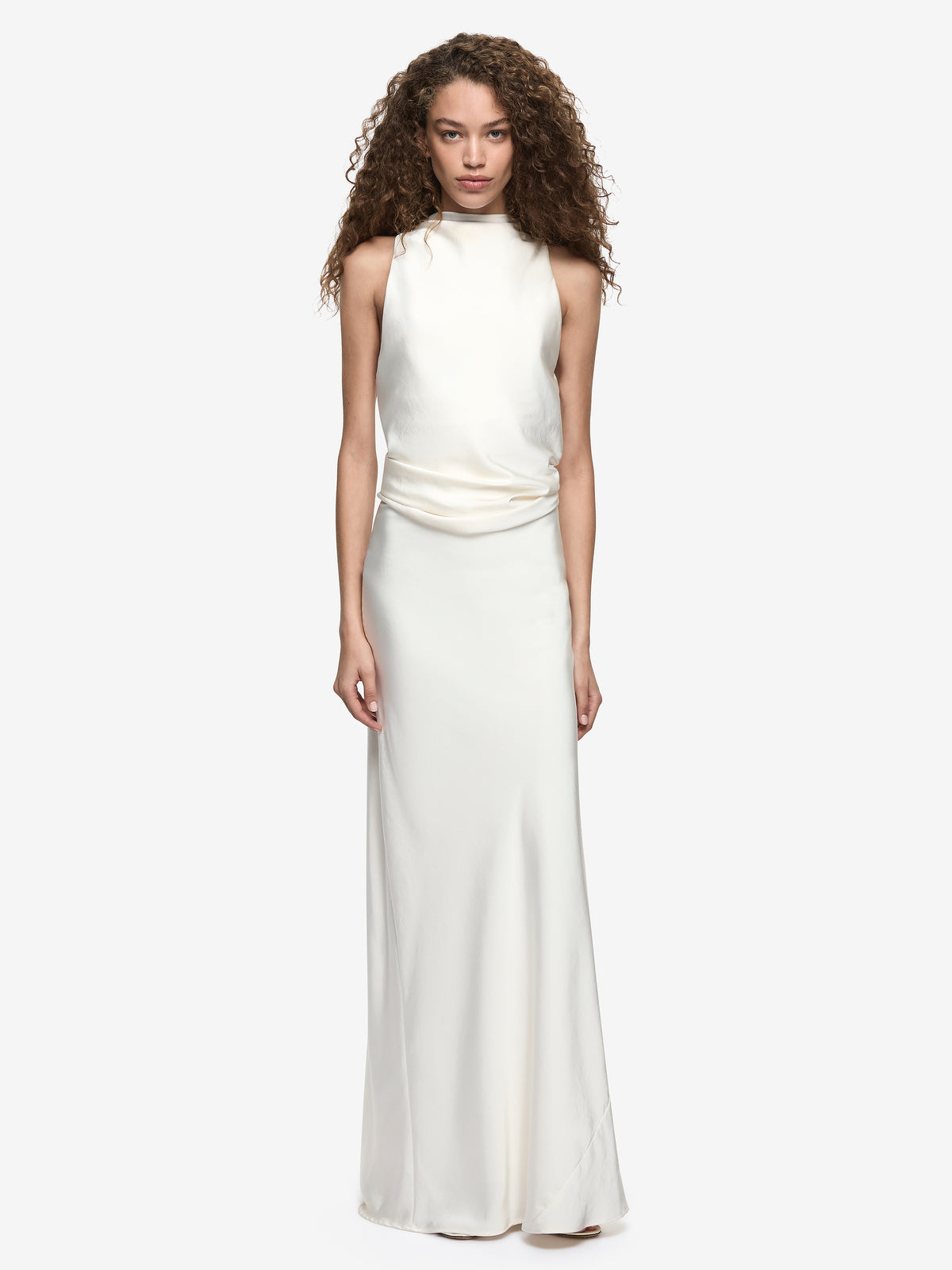 cream ivory bridesmaid dresses – BEC + BRIDGE US length chiffon bridesmaid dress