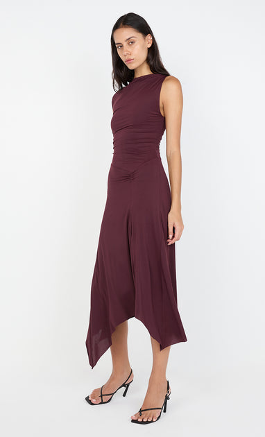 NARA ASYM MIDI DRESS