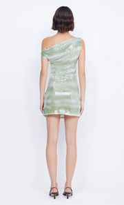 Brydie Asym Mini Sequin Party Dress in Mint Ombre by Bec + Bridge