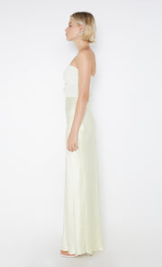 Halle Strapless Maxi Dress Formal in Ice Yellow by Bec + Bridge