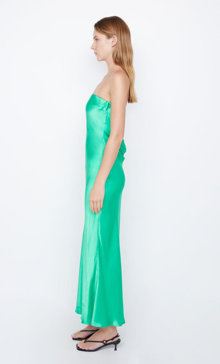 Moon Dance Strapless Formal Maxi Dress in Emerald Green by Bec + Bridge