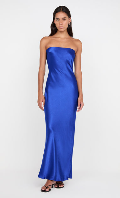 Moon Dance Strapless Dress in Mediterranean Blue