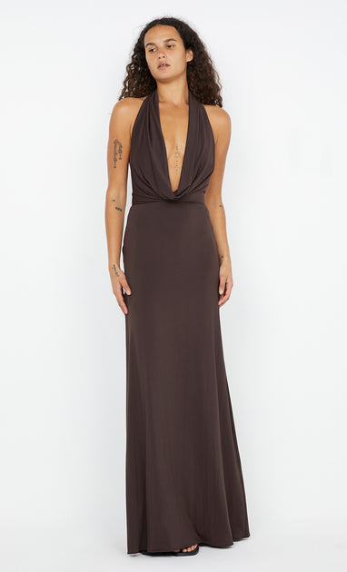 knee length dresses for ladies Elation Cowl Neck Maxi Dress main image 1