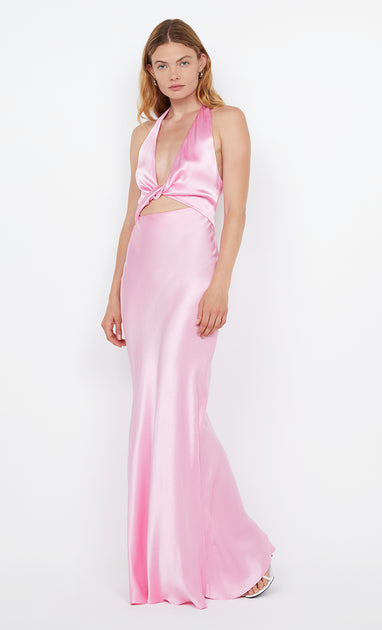 open lace back dress Bec + Bridge Victoria Asym Dress Pink – The Dress Nook main image 0