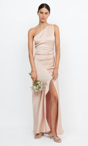 Dreamer Asym One Shoulder Bridesmaid Dress in Blush Pink by Bec + Bridge