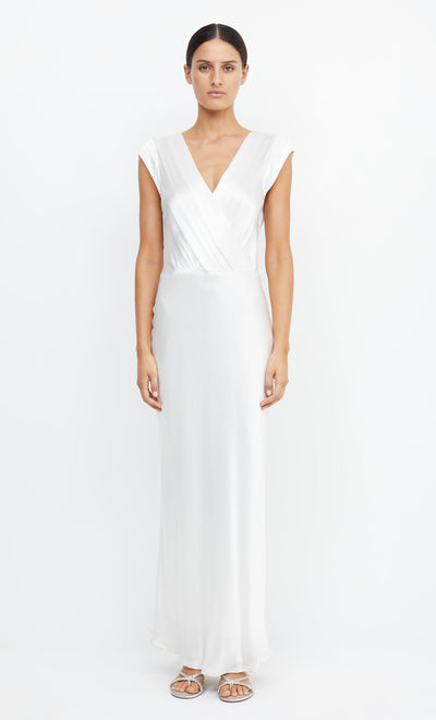 Moon Dance Maxi V Neck Bride Bridal Dress in Ivory White by Bec + Bridge