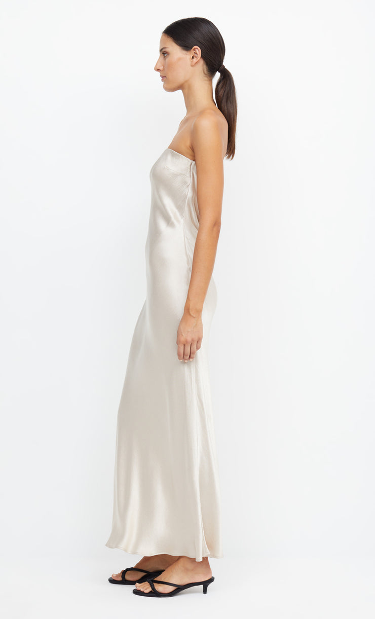 Moon Dance Strapless Bridesmaid Dress in Sand Off White by Bec + Bridge