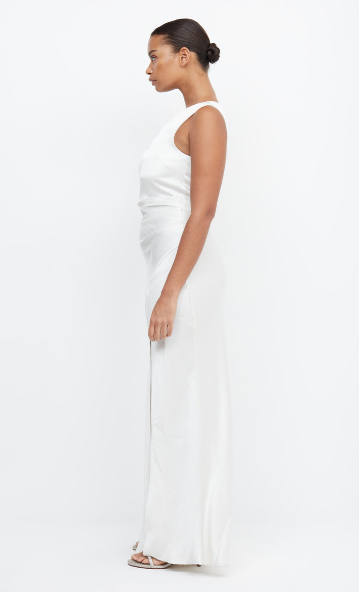 Dreamer Asym One Shoulder Bridal Bridesmaid Dress in White Ivory by Bec + Bridge