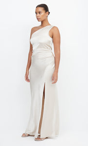 Dreamer Asym Bridesmaid Dress in Sad Off White by Bec + Bridge