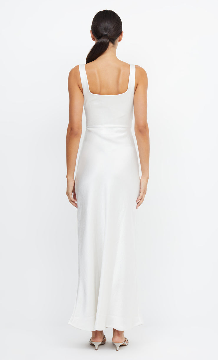 Dreamer Square Neck Split Bridesmaid Bridal Maxi Dress in Ivory by Bec + Bridge
