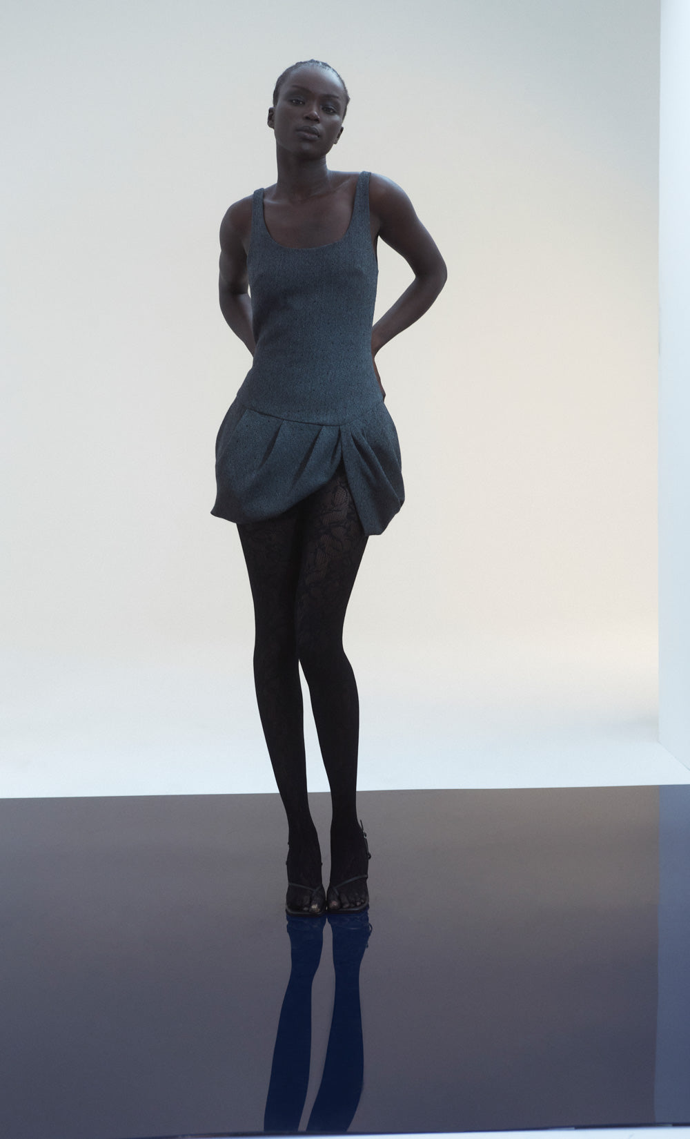 SHAE MINI DRESS - CHARCOAL