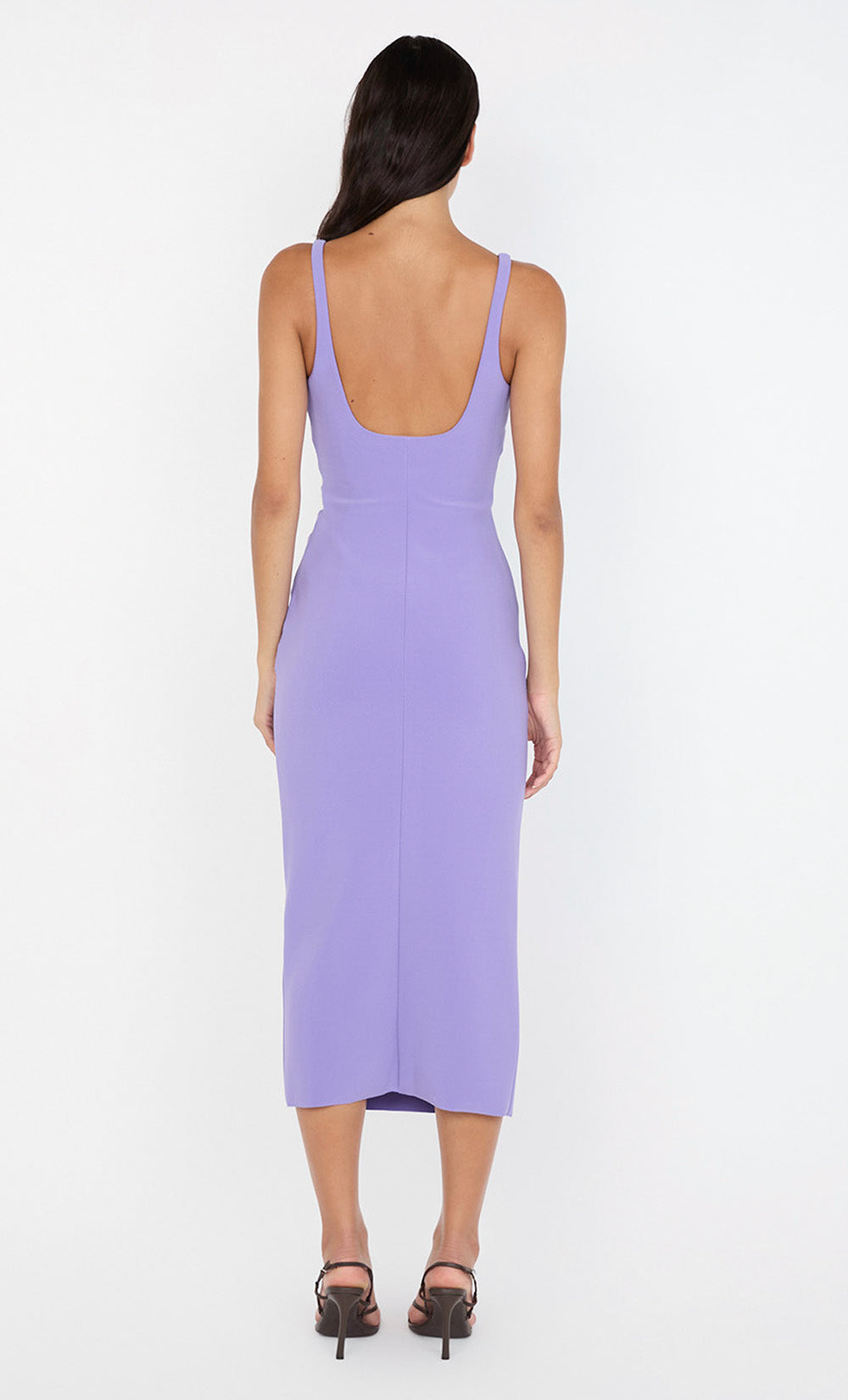 KARINA TUCK MIDI DRESS - GRAPE