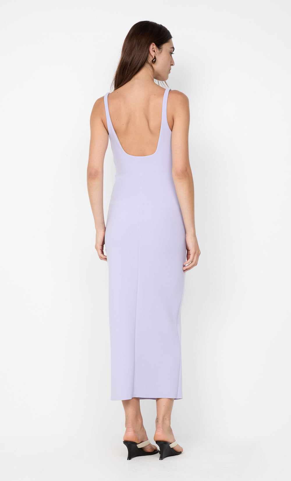 KARINA TUCK MIDI DRESS - LILAC