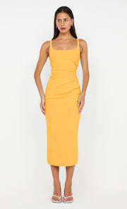 KARINA TUCK MIDI DRESS - MANGO