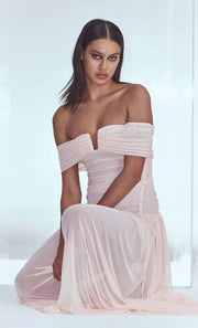 CAMILLE MAXI SKIRT - PEACH