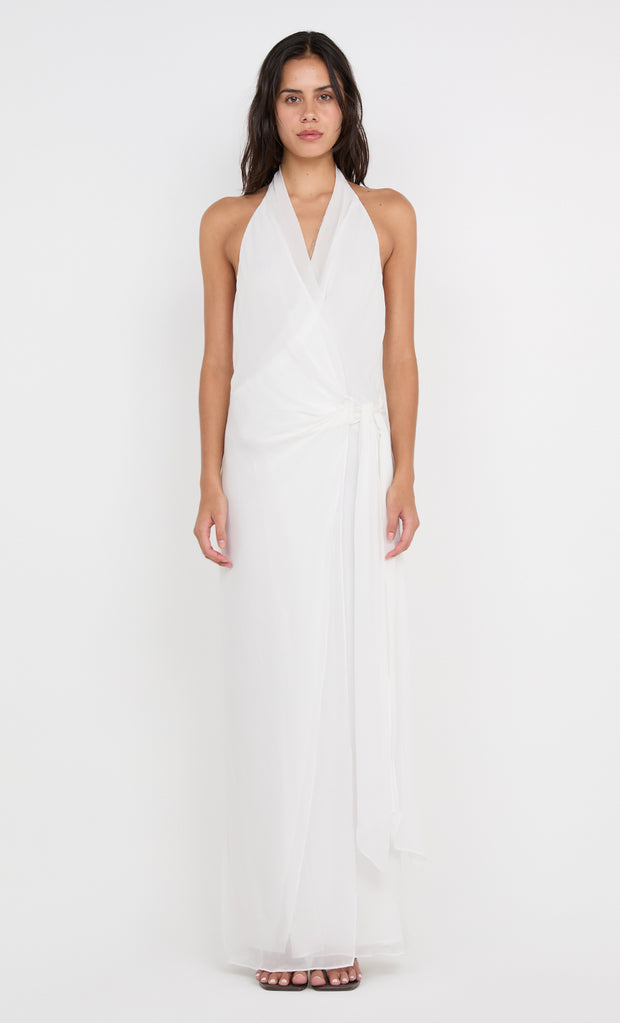 SONEVA WRAP DRESS - IVORY