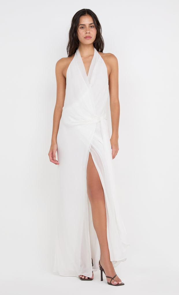 SONEVA WRAP DRESS - IVORY