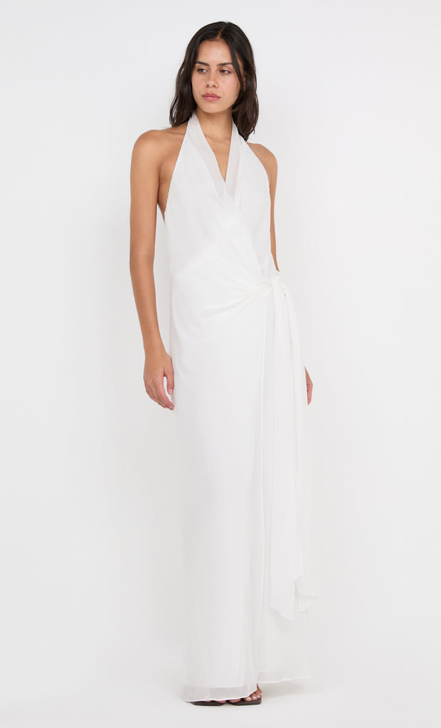 SONEVA WRAP DRESS - IVORY