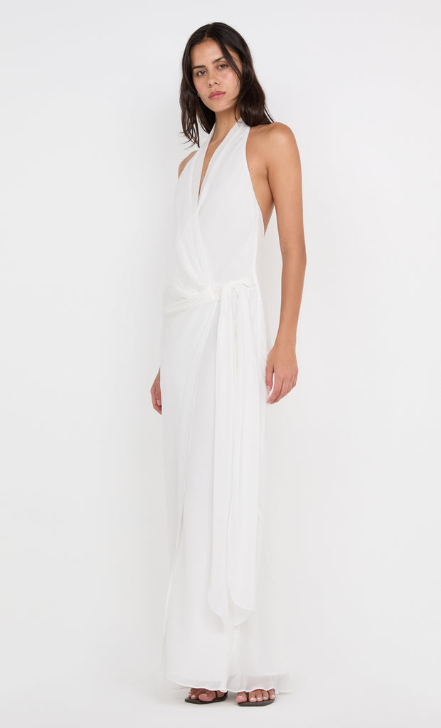 SONEVA WRAP DRESS - IVORY