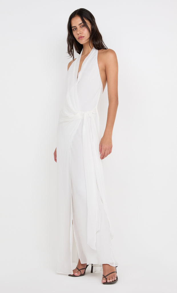 SONEVA WRAP DRESS - IVORY