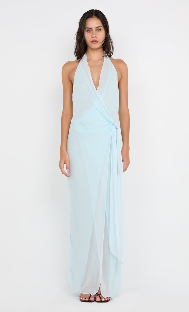 SONEVA WRAP DRESS - ARCTIC BLUE