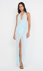 SONEVA WRAP DRESS - ARCTIC BLUE