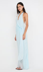 SONEVA WRAP DRESS - ARCTIC BLUE
