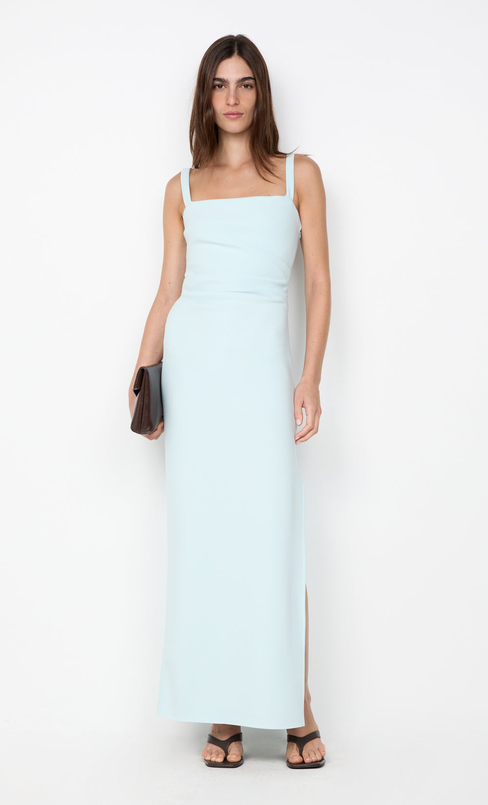 LEORA TUCK MAXI DRESS - ARCTIC BLUE