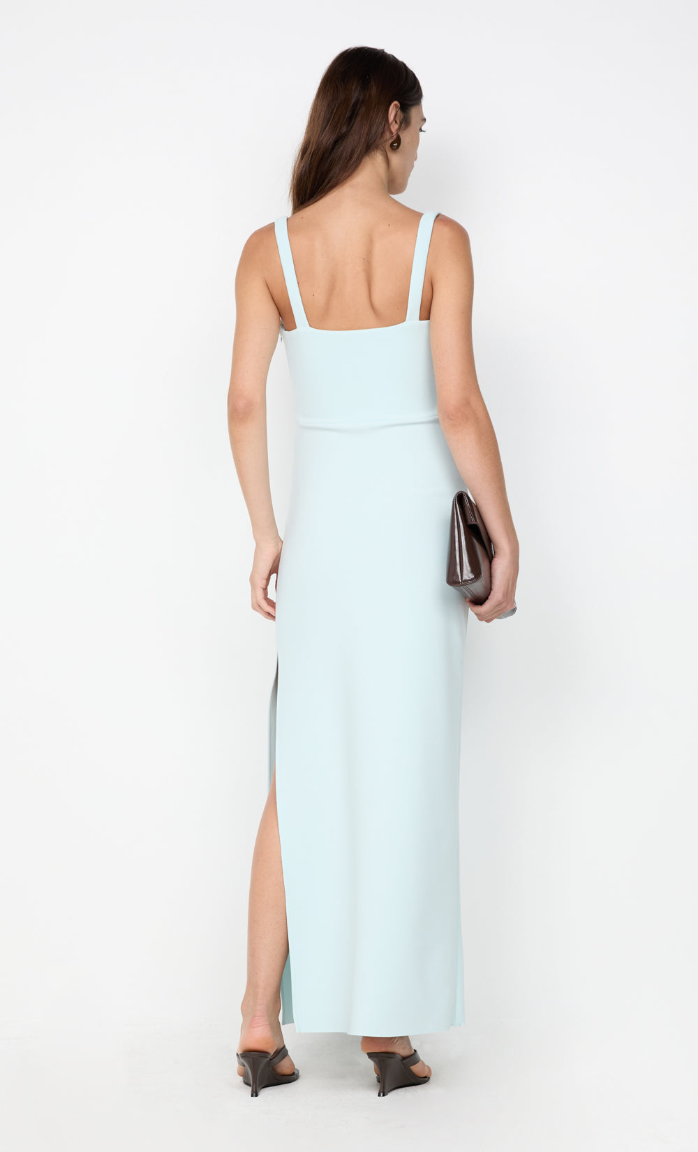 LEORA TUCK MAXI DRESS - ARCTIC BLUE