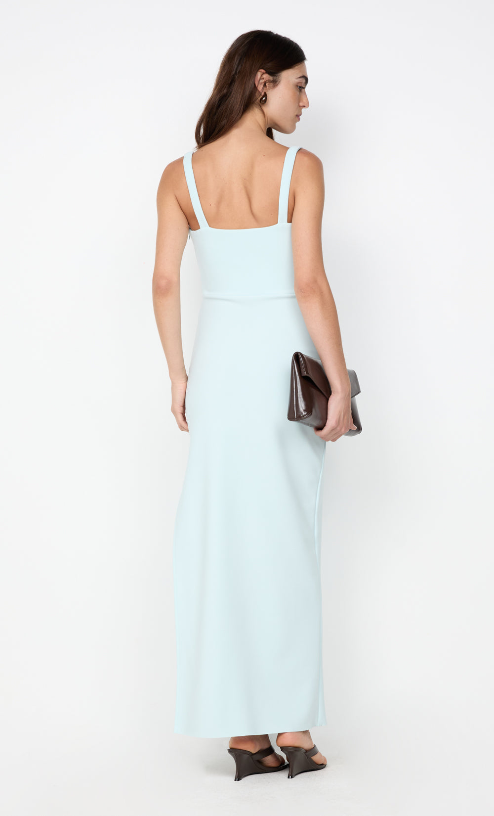 LEORA TUCK MAXI DRESS - ARCTIC BLUE