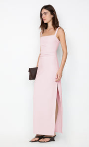 LEORA TUCK MAXI DRESS - POWDER PINK
