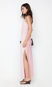 LEORA TUCK MAXI DRESS - POWDER PINK