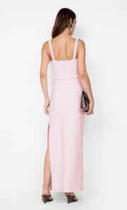 LEORA TUCK MAXI DRESS - POWDER PINK