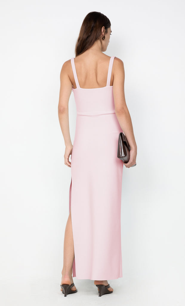 LEORA TUCK MAXI DRESS - POWDER PINK