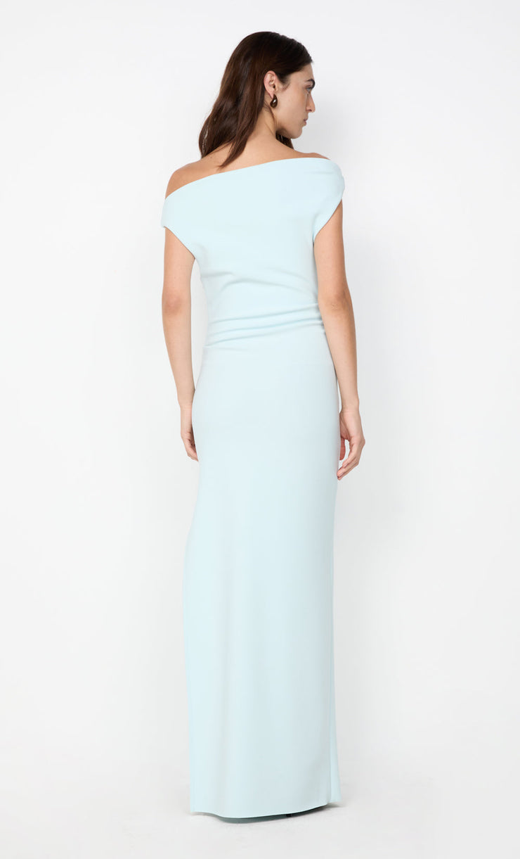 LEORA ASYM MAXI DRESS - ARCTIC BLUE