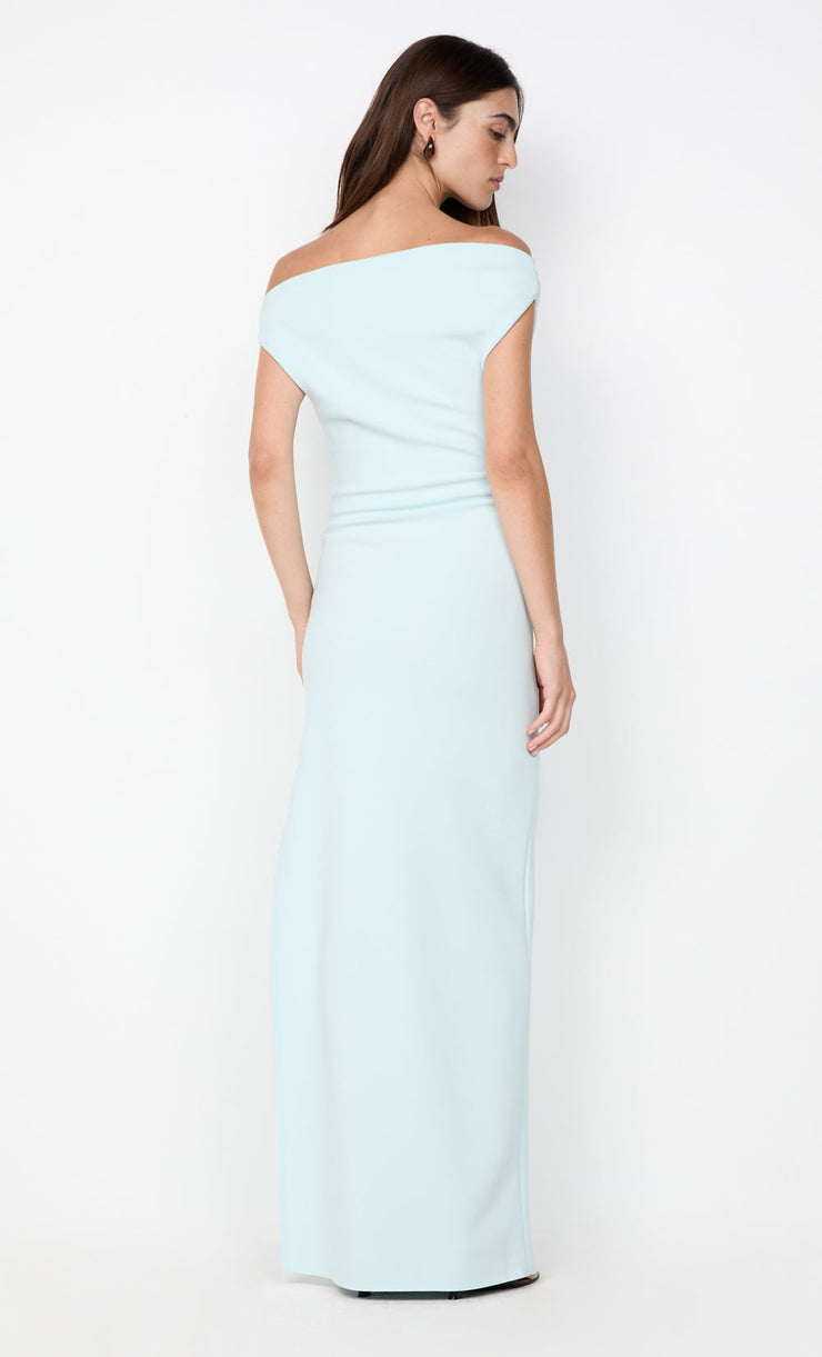 LEORA ASYM MAXI DRESS - ARCTIC BLUE