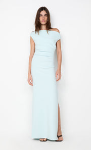 LEORA ASYM MAXI DRESS - ARCTIC BLUE