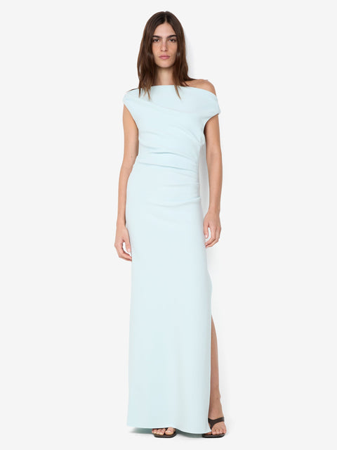 LEORA ASYM MAXI DRESS - ARCTIC BLUE
