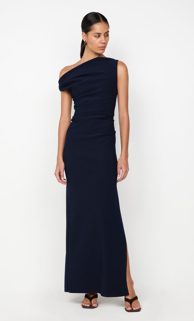 LEORA ASYM MAXI DRESS - INK