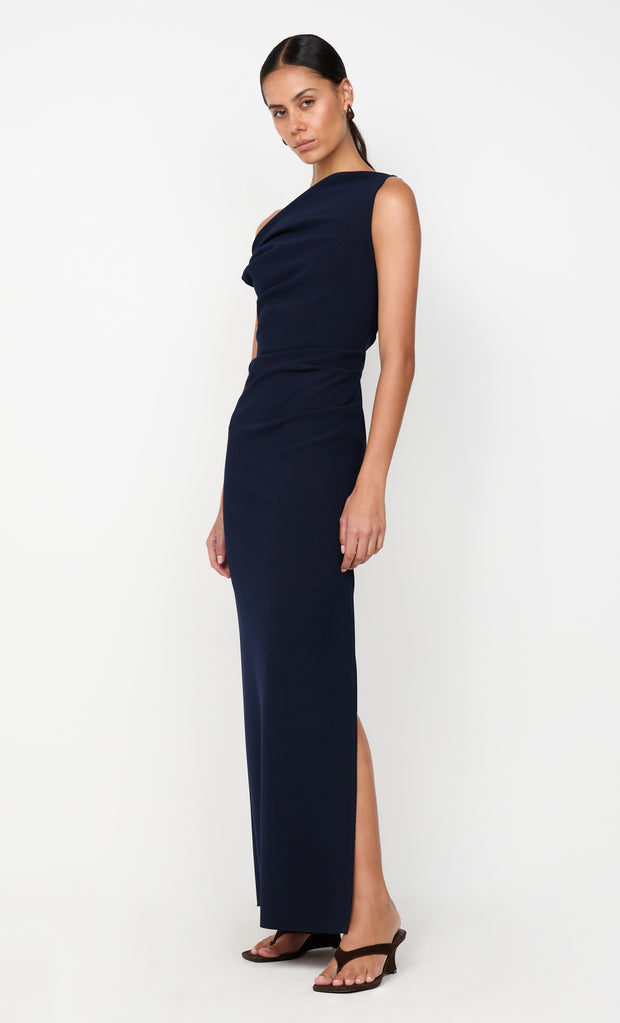 LEORA ASYM MAXI DRESS - INK